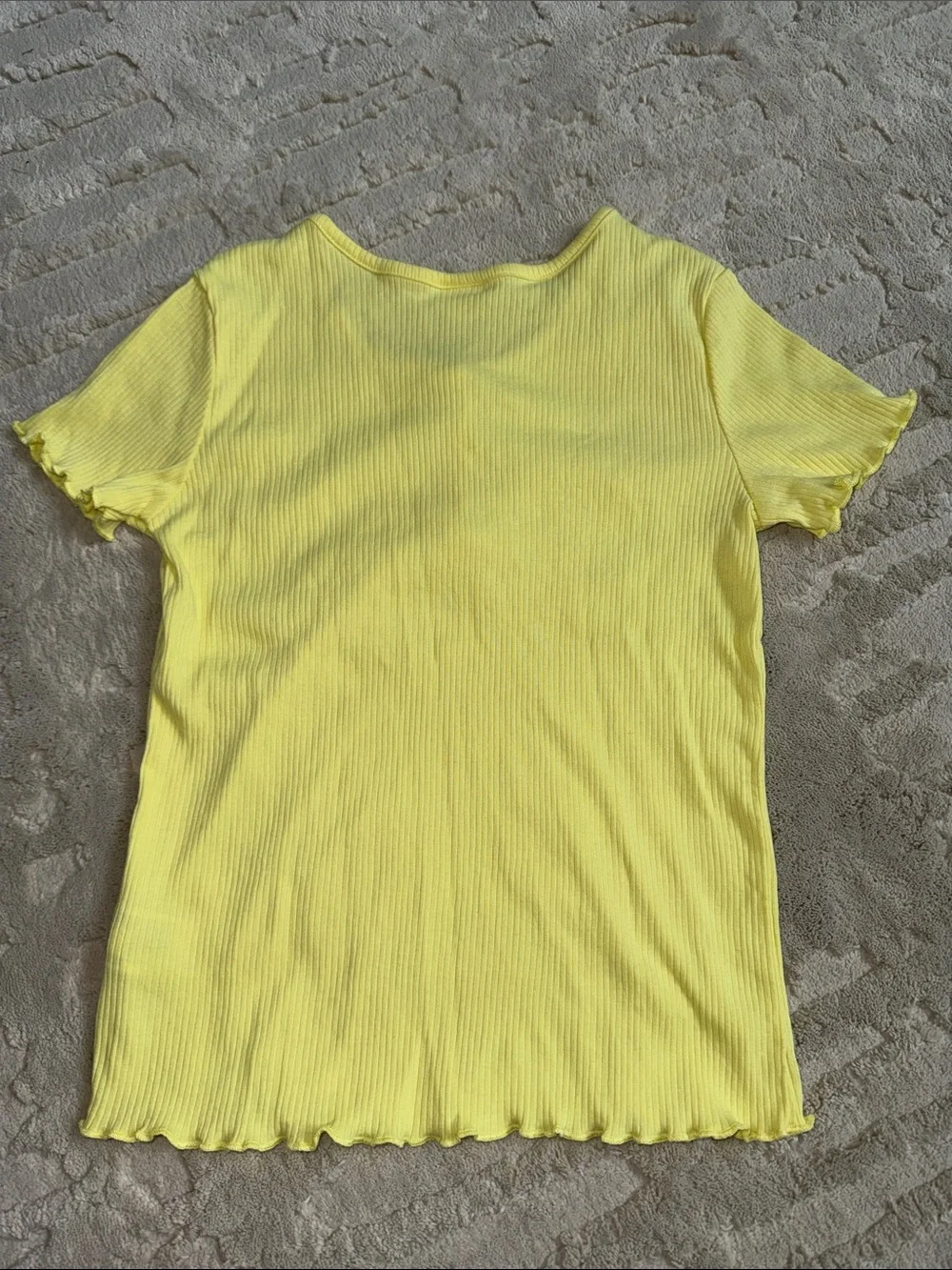 art class Bright Lemon Ribbed Henley Top xl 14